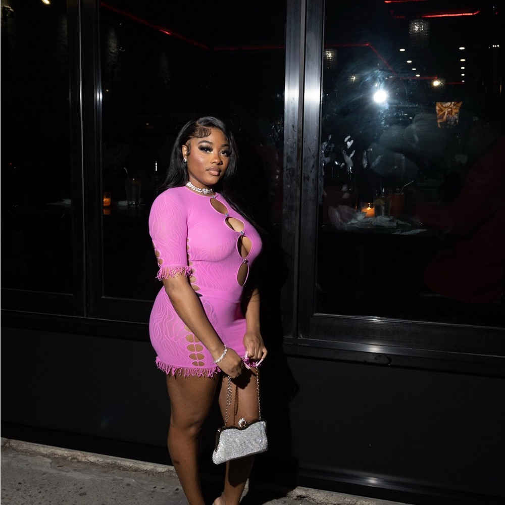 Pink poster girl dress
